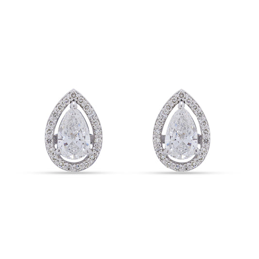 Pear-Shaped Diamond Earrings