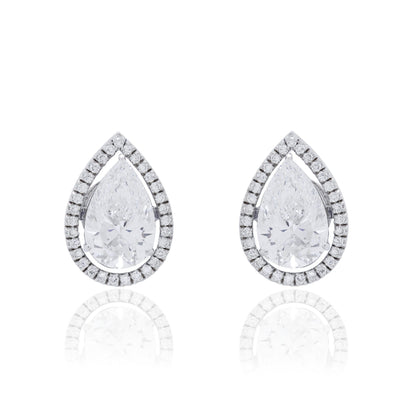 Pear & Cushion Diamond Earrings
