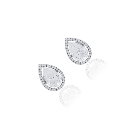 Pear & Cushion Diamond Earrings