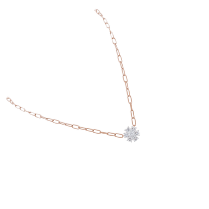 Diamond Floral Cluster Necklace