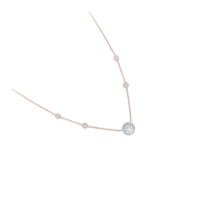 Diamond Halo Pendant Necklace