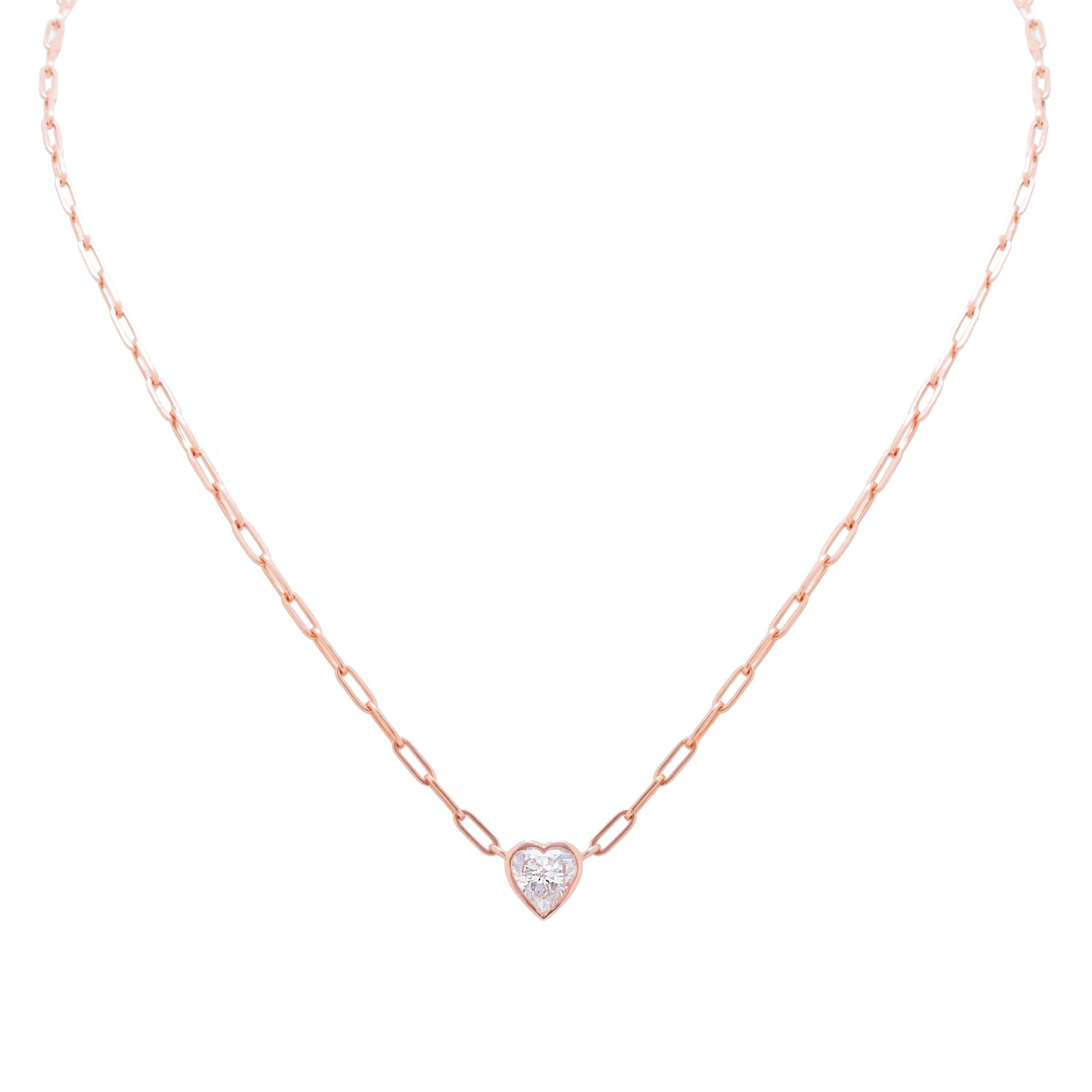 Heart Diamond Pendant Necklace