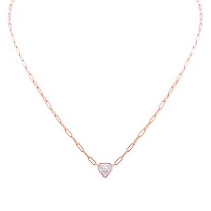 Heart Diamond Pendant Necklace