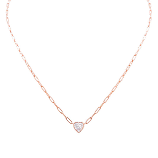 Heart Diamond Pendant Necklace