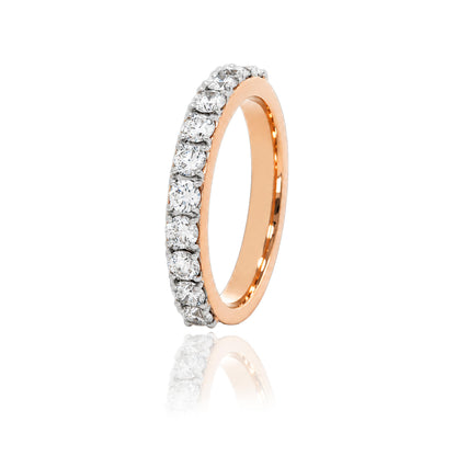 Rose Gold Diamond Half-Eternity Ring