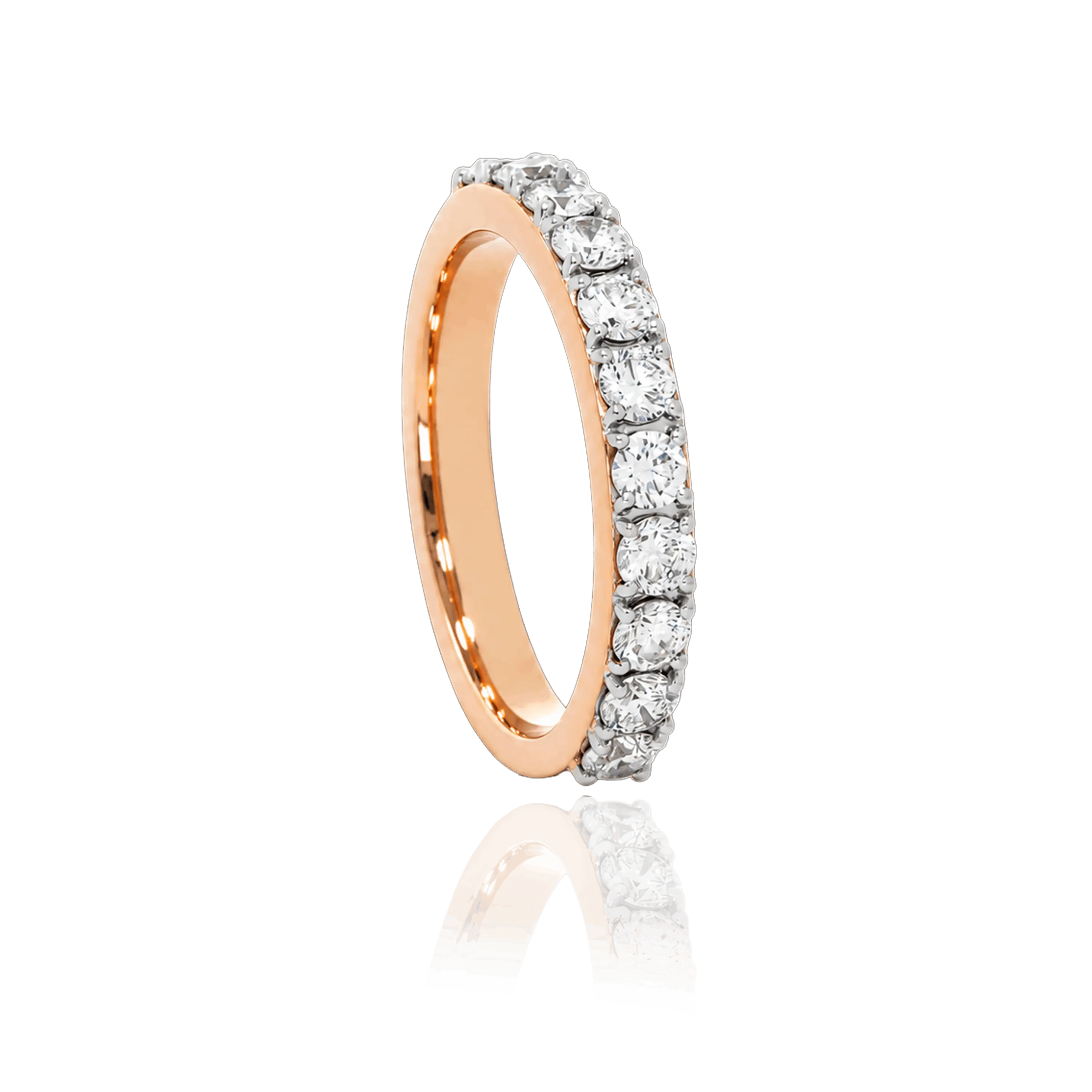 Rose Gold Diamond Half-Eternity Ring