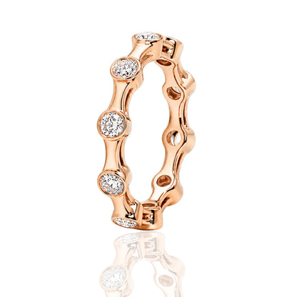 Rose Gold Crystal Link Ring