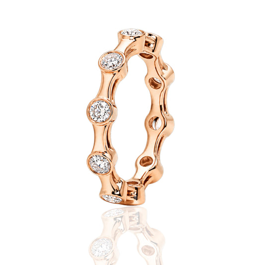 Rose Gold Crystal Link Ring
