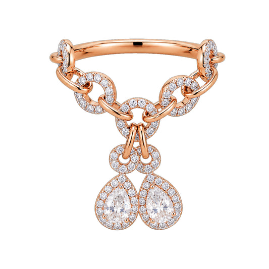 Rose Gold Diamond Link Bracelet