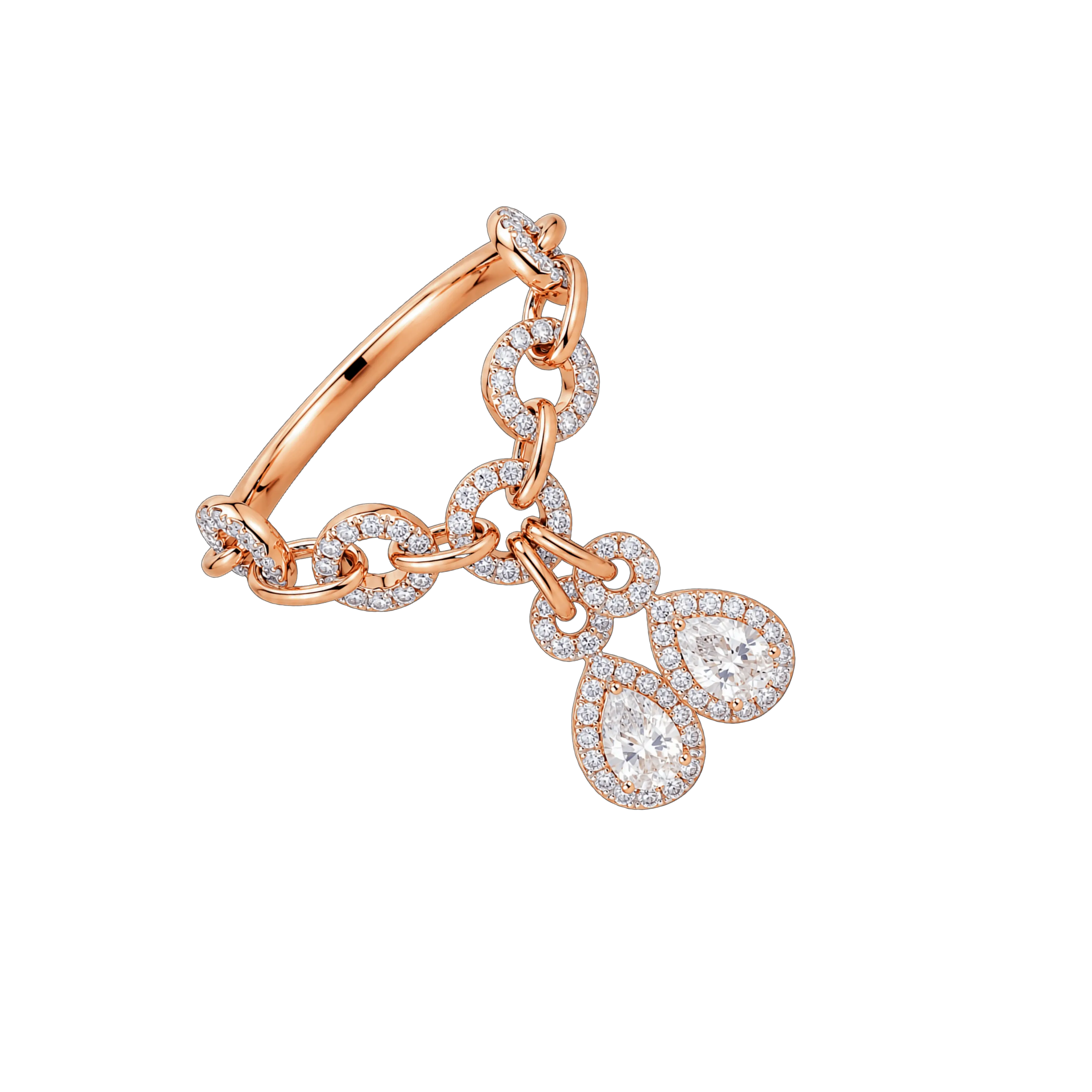 Rose Gold Diamond Link Bracelet