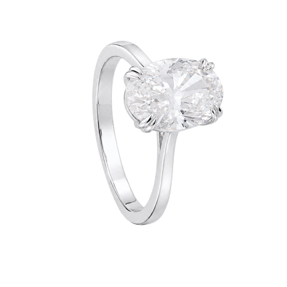 Classic Oval-Cut Diamond Solitaire Ring