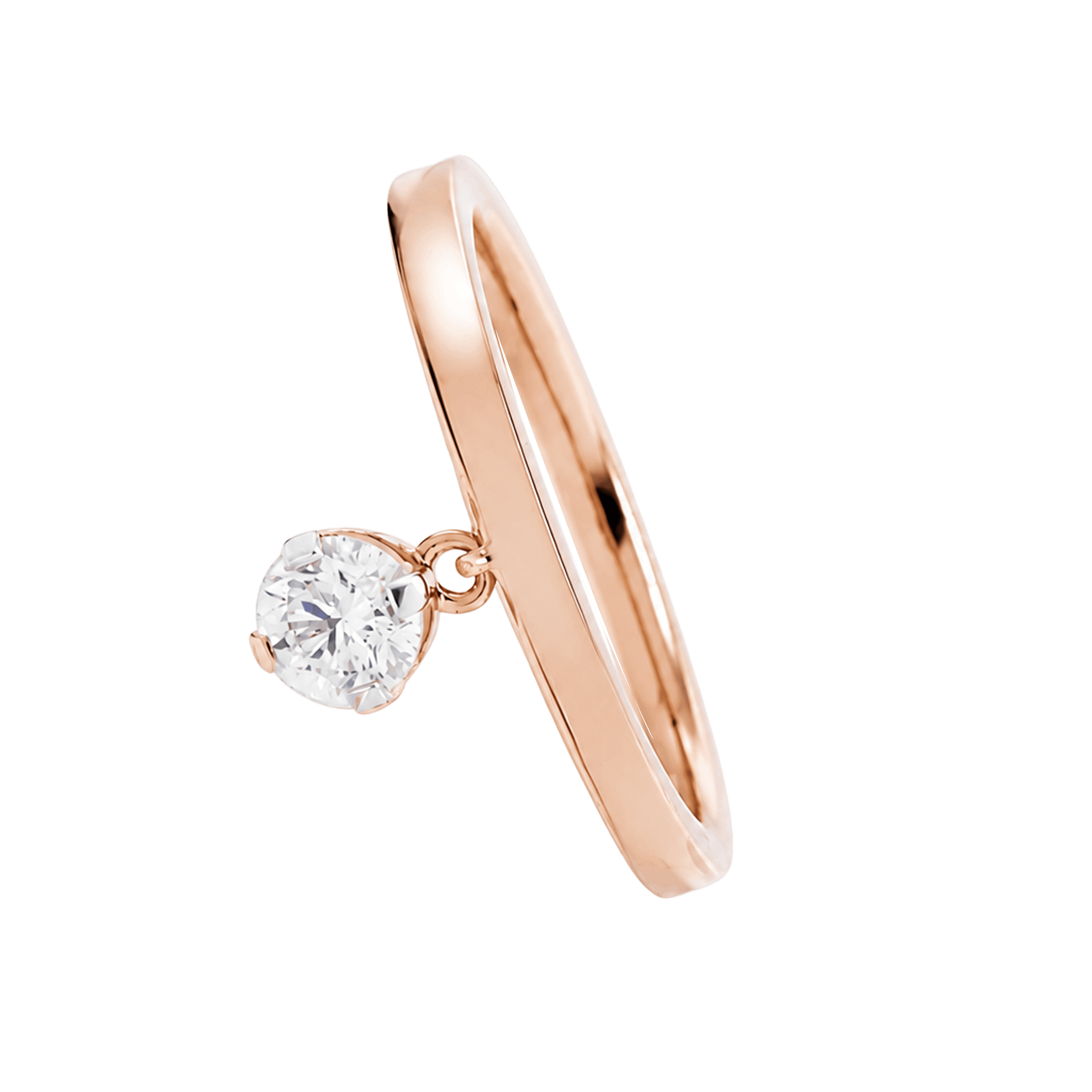 Rose Gold Diamond Drop Ring