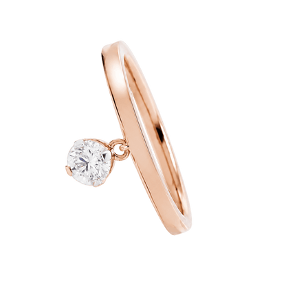 Rose Gold Diamond Drop Ring
